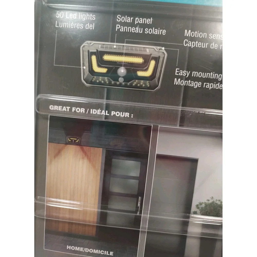 Bell Howell Solar Bionic Light Motion Activated‎ New In Box Peel and Stick
